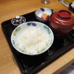 Shokuji set - boiled rice, miso soup and pickles
